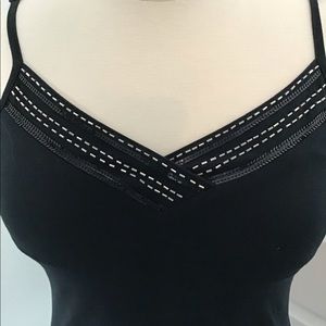 SONOMA Black v neck cami w/black & silver details